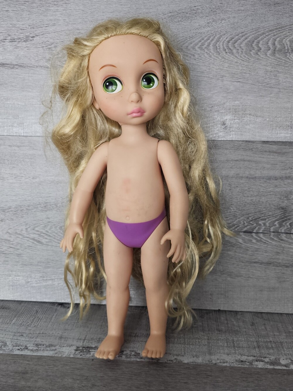 Disney Tangled Rapunzel Animators Collection Toddler Doll 16" Nude Pouty